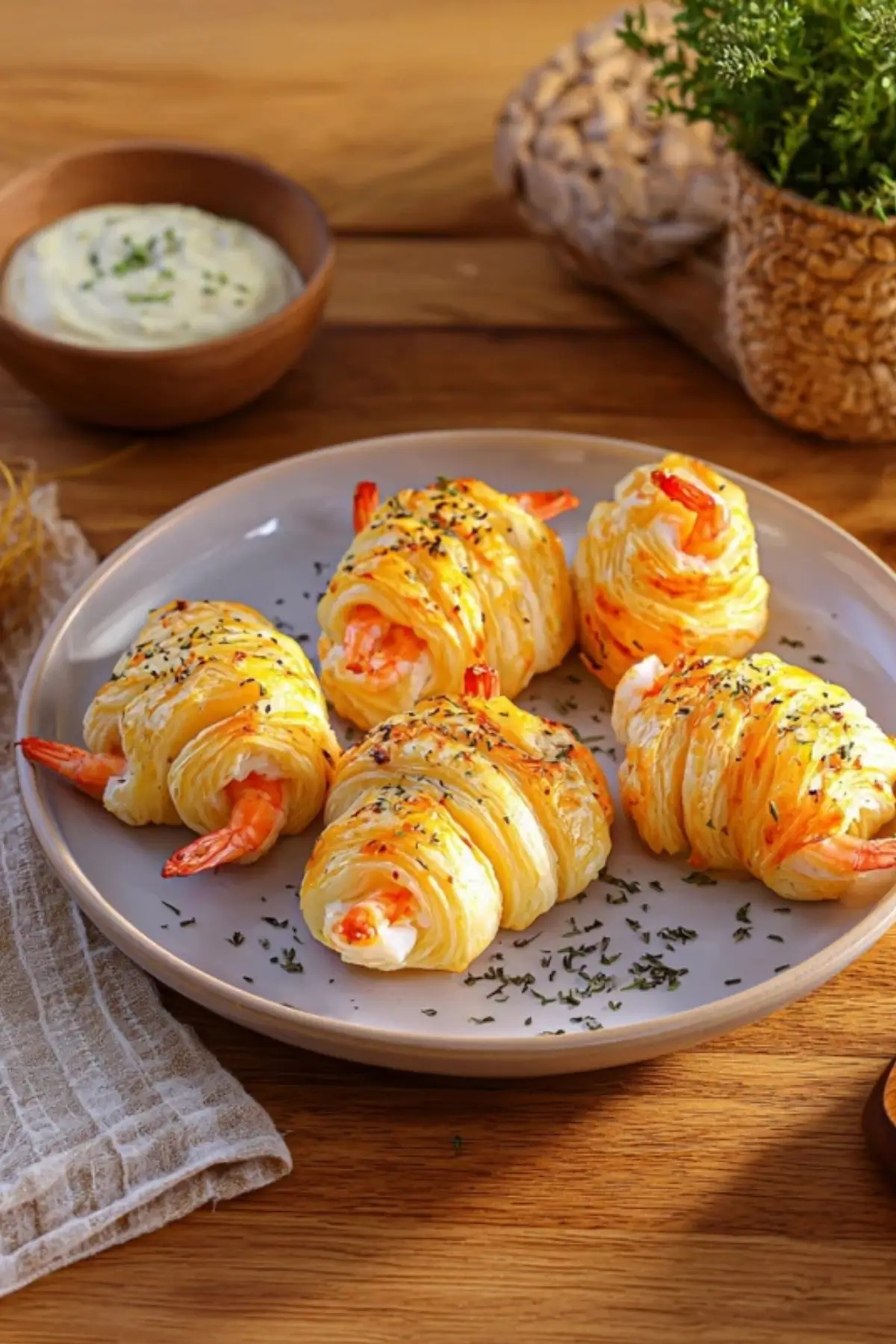 Garnelen-Blätterteig