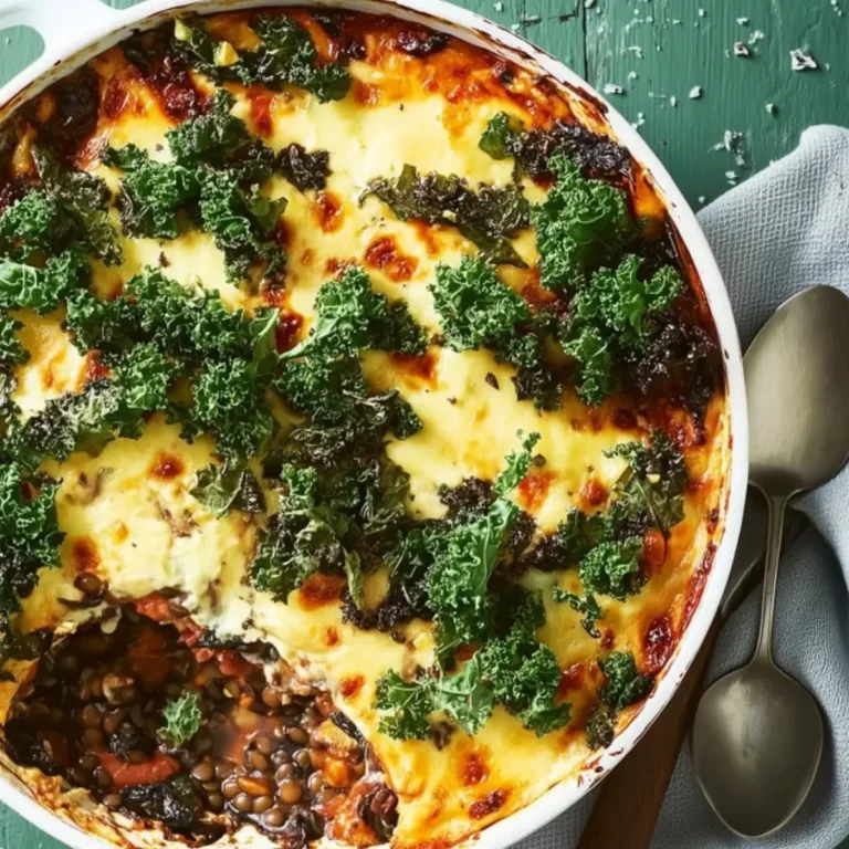 Linsen-Grünkohl-Moussaka