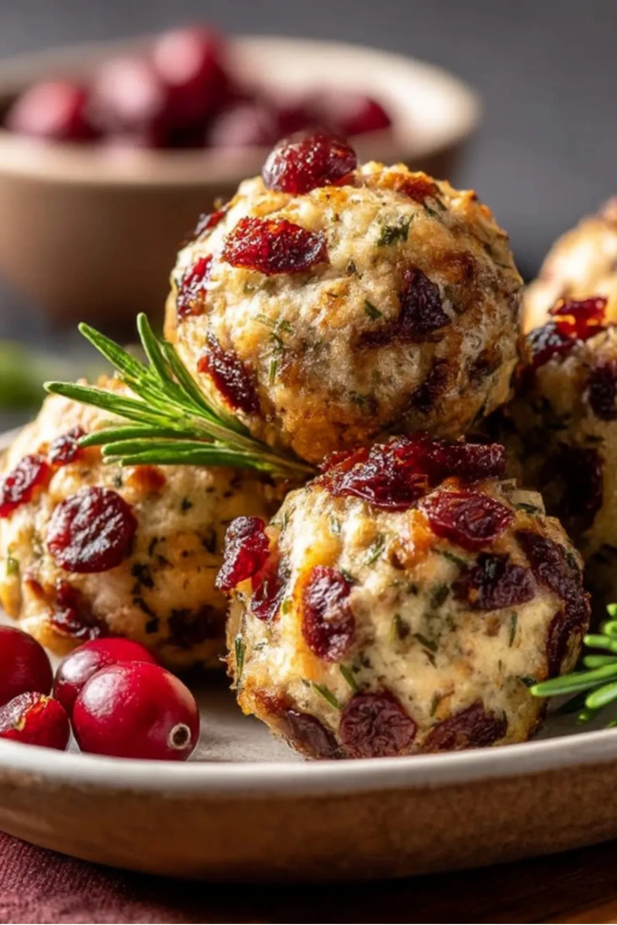 Cranberry-Kräuter-Füllbällchen
