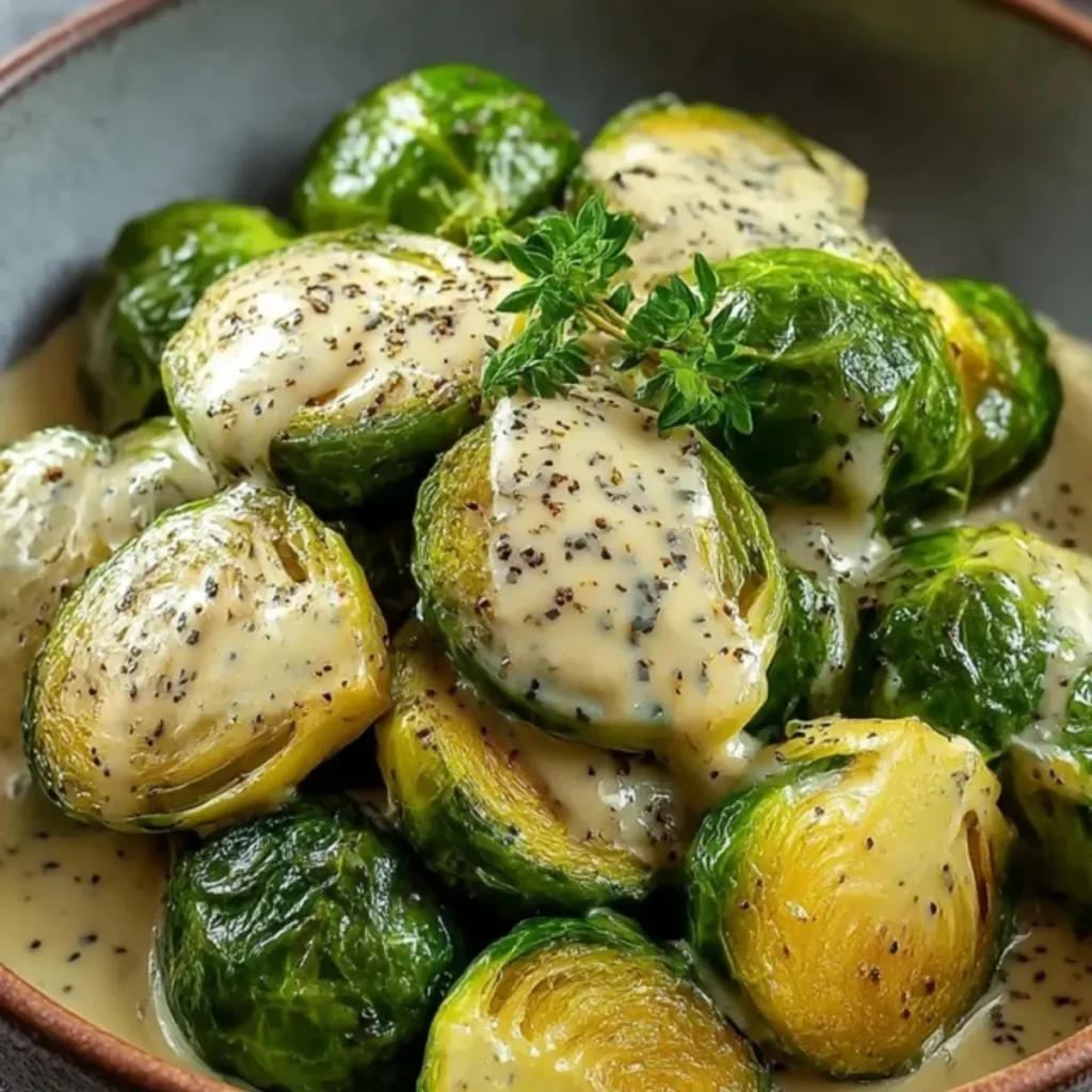 Rosenkohl in Frischkäse-Senfsauce