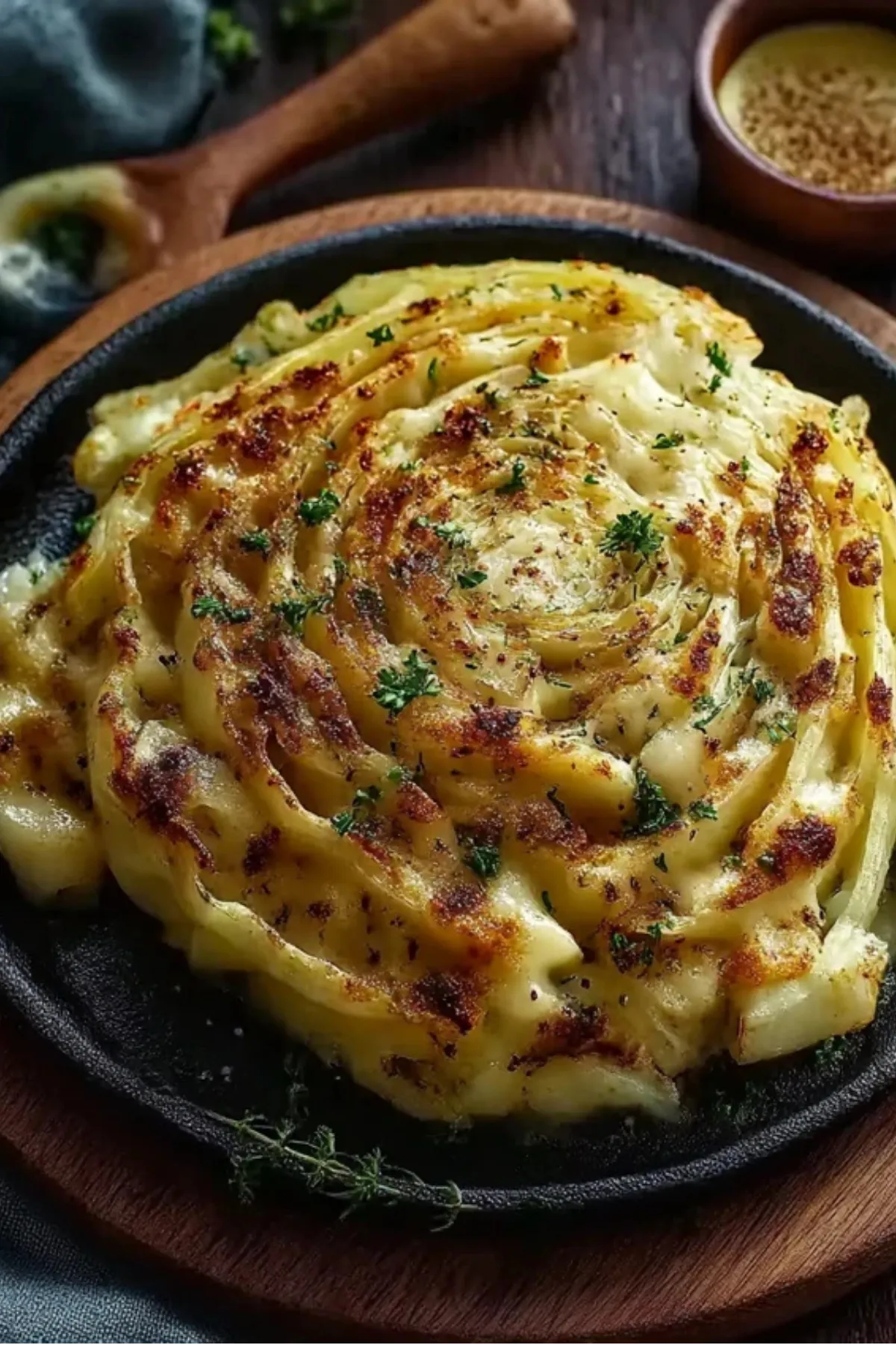 Überbackener Spitzkohl