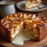 Apfelkuchen mit Vanillepudding