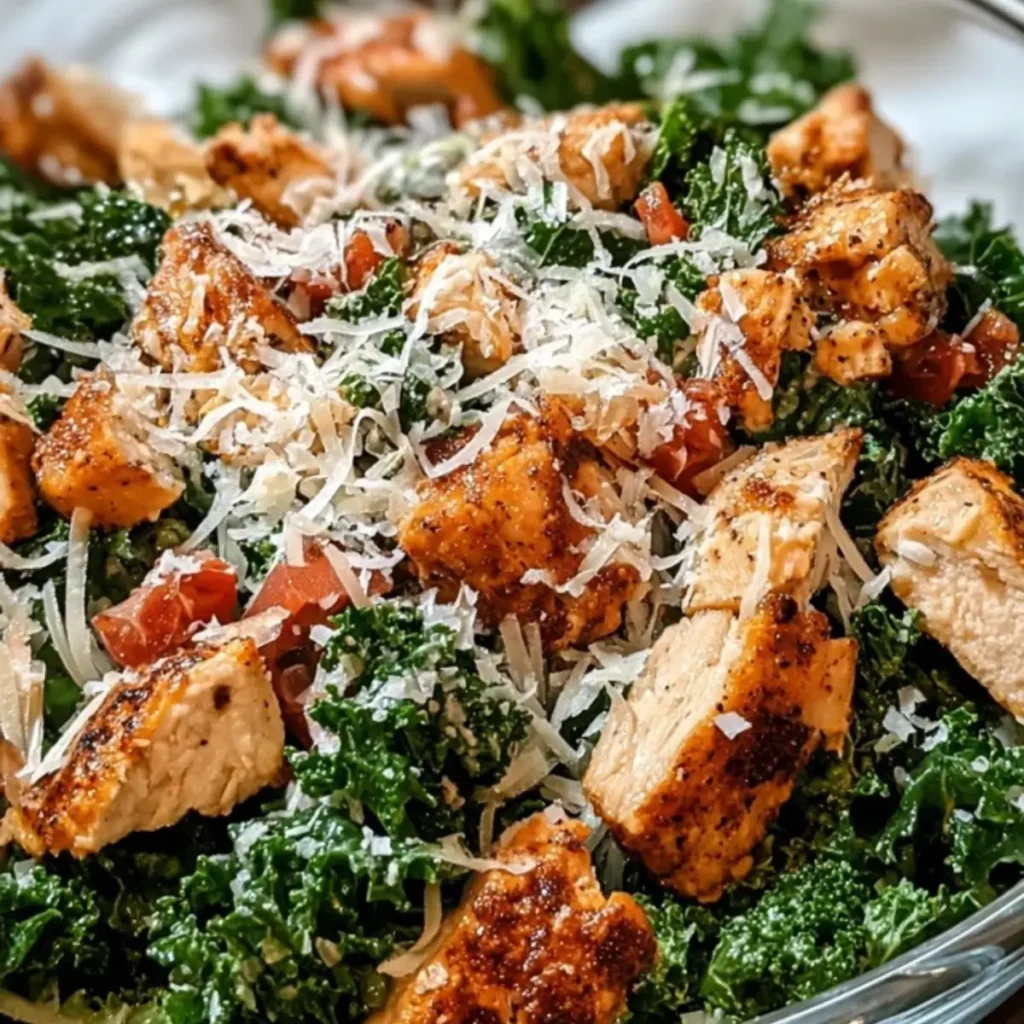 Hähnchen-Parmesan-Grünkohl-Salat