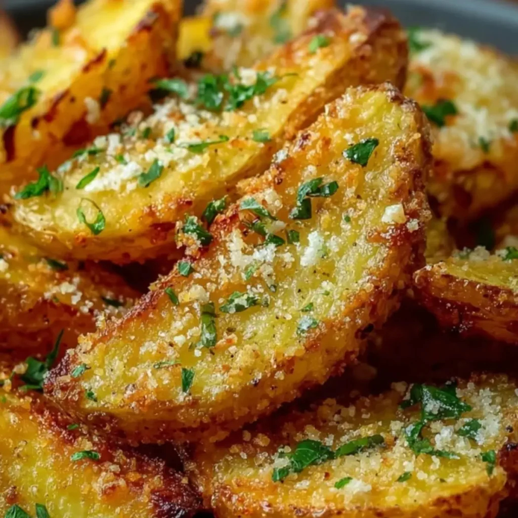 Knoblauch-Parmesan-Kartoffelspalten