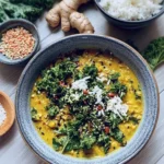 Linsencurry mit Grünkohl