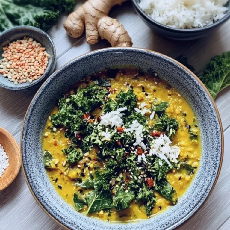 Linsencurry mit Grünkohl