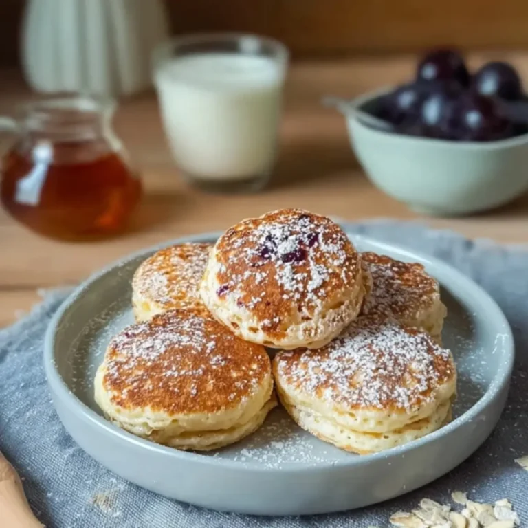 Quark-Taler mit Haferflocken