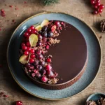 Schoko-Cassis-Torte mit Marzipanmousse