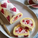 erdbeer-herzroulade