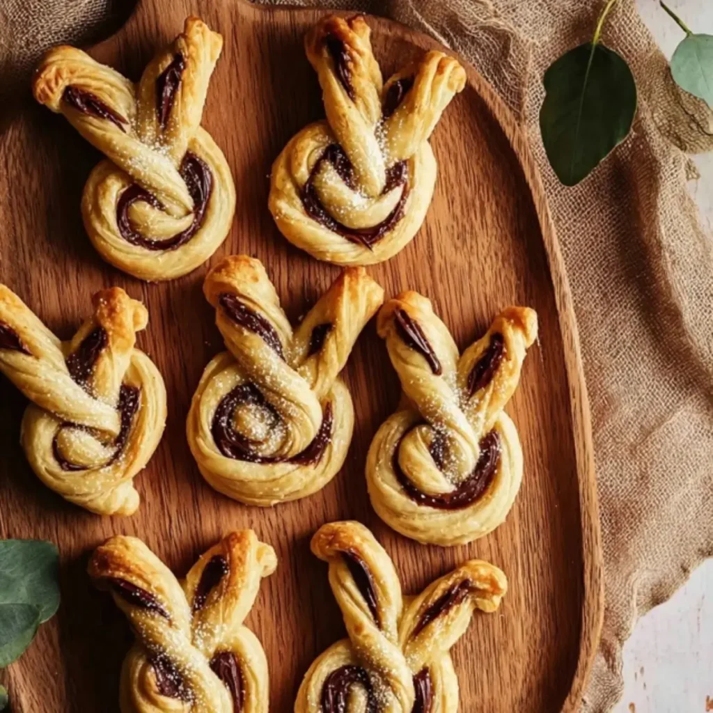 Blätterteig Hasen mit Nutella