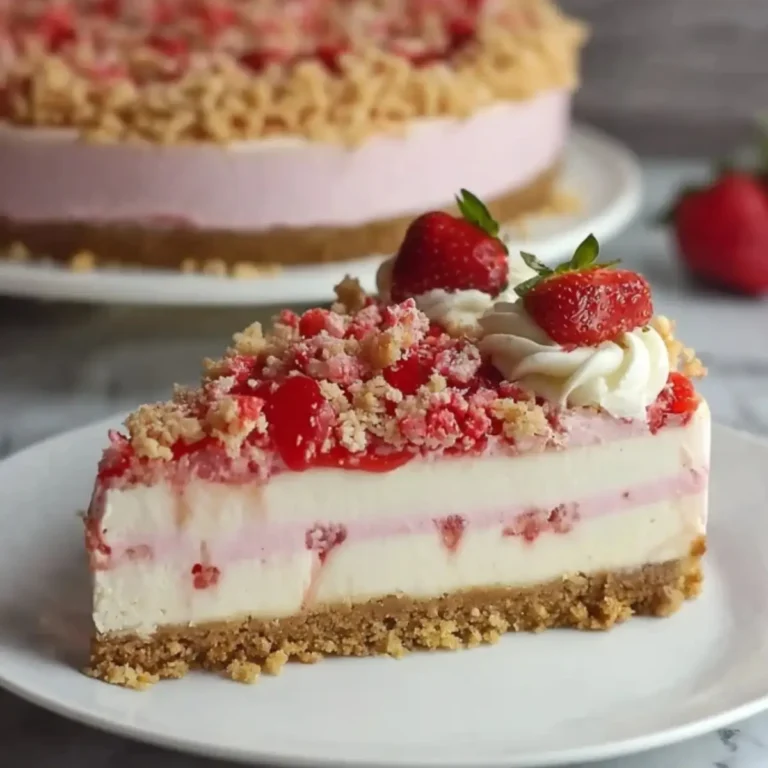 Erdbeer-Crunch-Käsekuchen