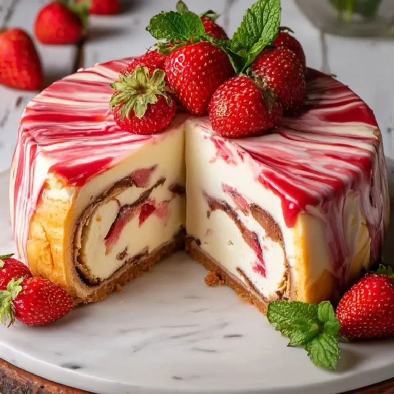 Erdbeer-Schoko-Strudel-Käsekuchen