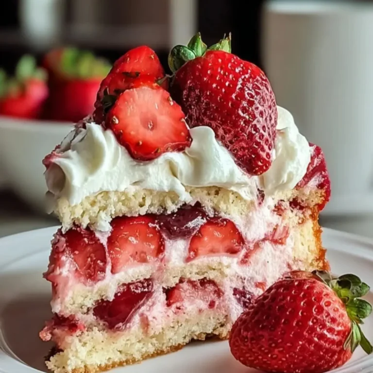 Erdbeere-Erdbeben-Kuchen mit Frischkäse-Frosting