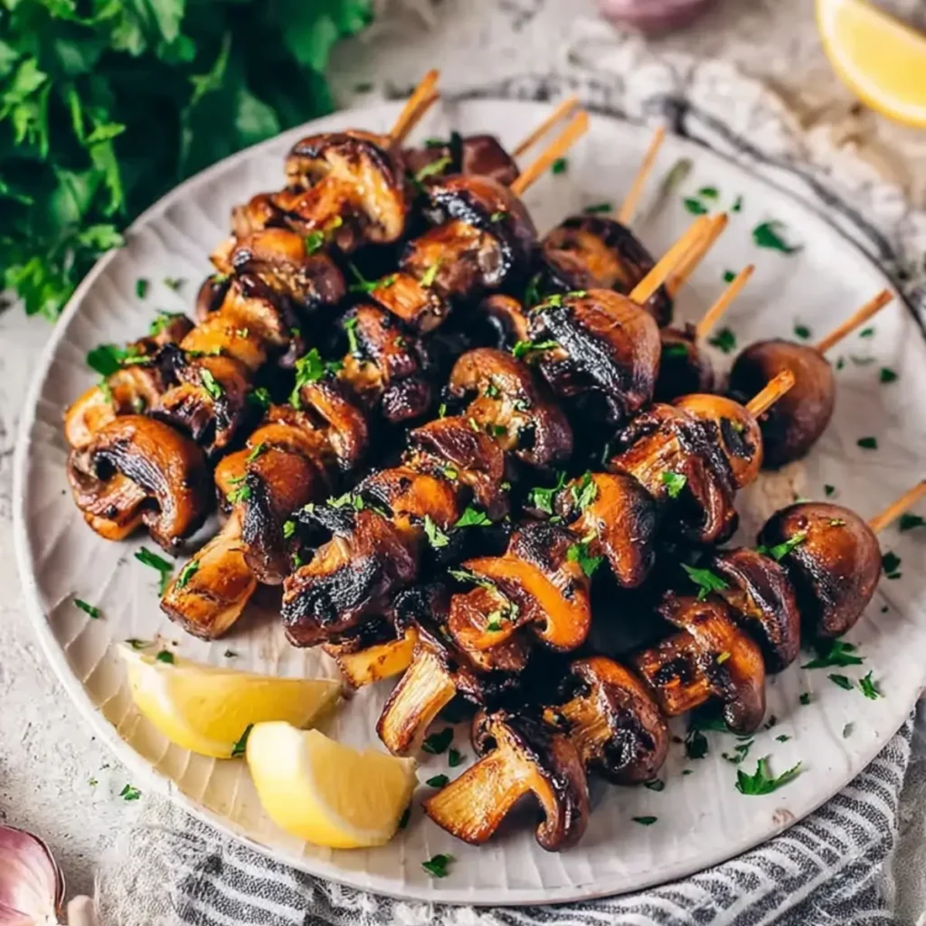 Gegrillte Pilz-Spieße