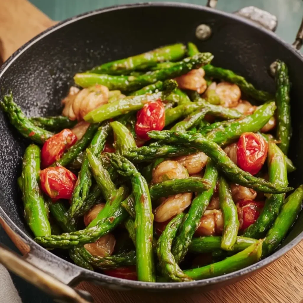 Grüner-Spargel-Pfanne