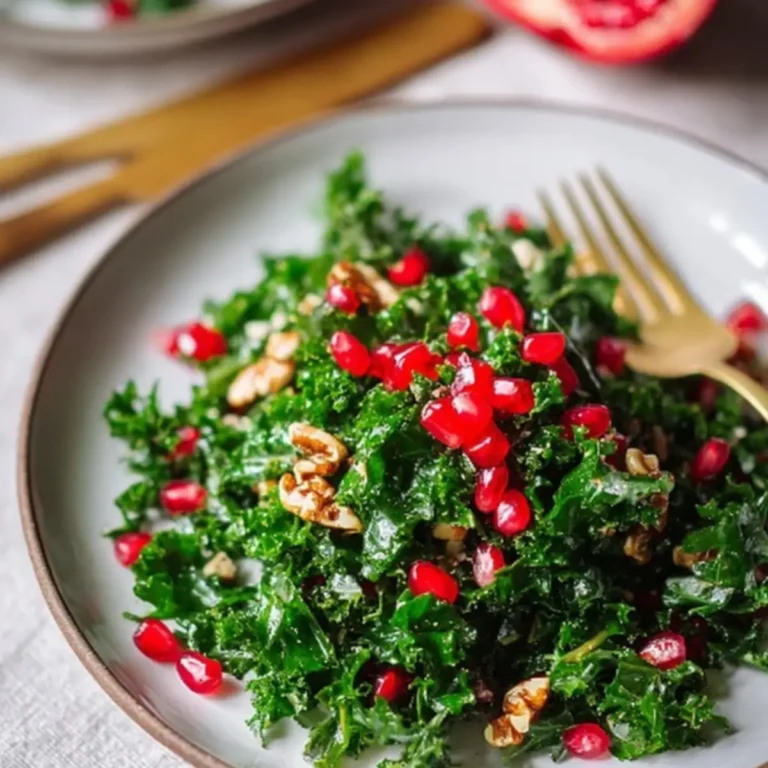 Grünkohlsalat mit Granatapfel