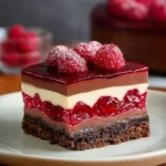 Himbeerkuchen mit Schokopudding