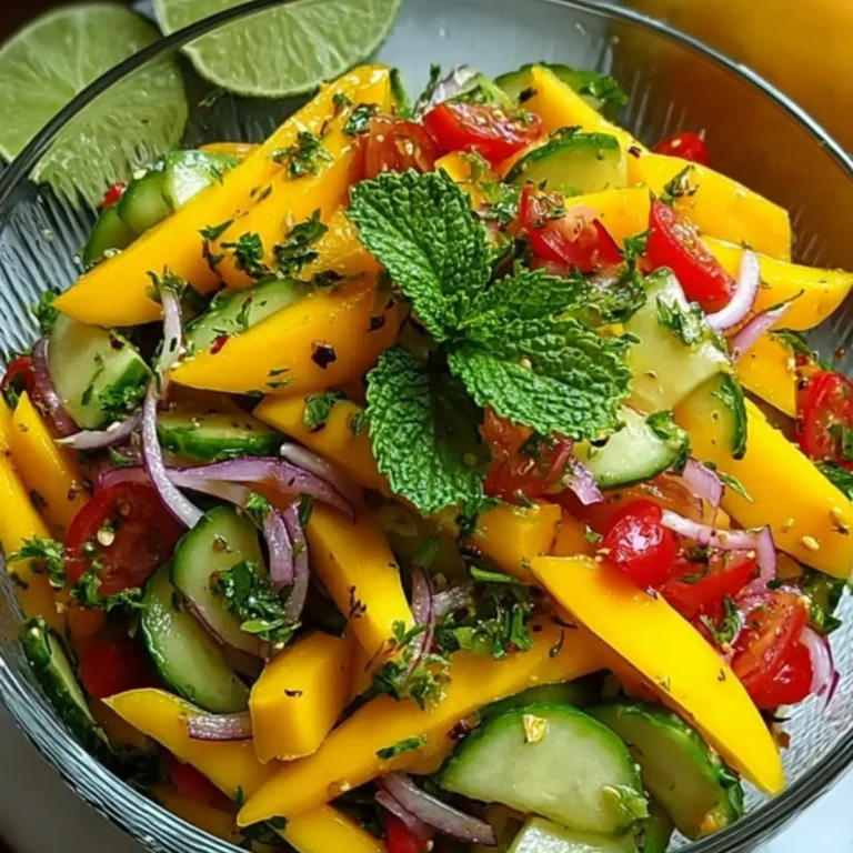 Mangosalat mit Limetten-Dressing