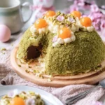 Maulwurfkuchen mit Pistazien und Mandarinen