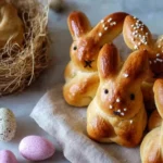 Osterhasen aus Germteig/Hefeteig