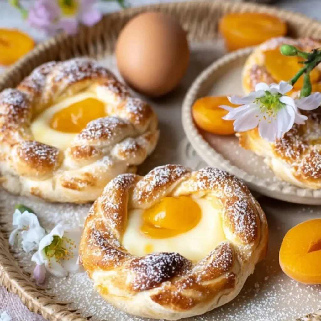 Osternester mit Quark und Aprikosen