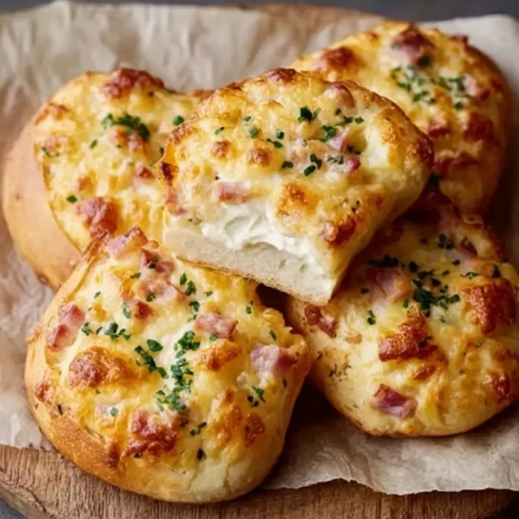 Pizzabrötchen mit Crème Fraîche