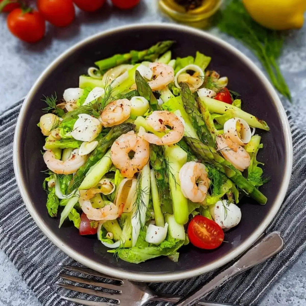 Garnelen Spargel Salat