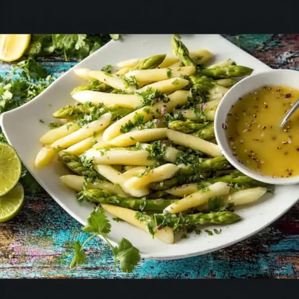 Spargelsalat mit Senf-Zitronen-Vinaigrette