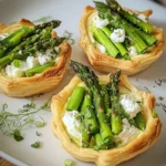Törtchen mit Spargel und Ziegenkäse