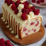 Weißer Schokoladen-Himbeer-Kuchen