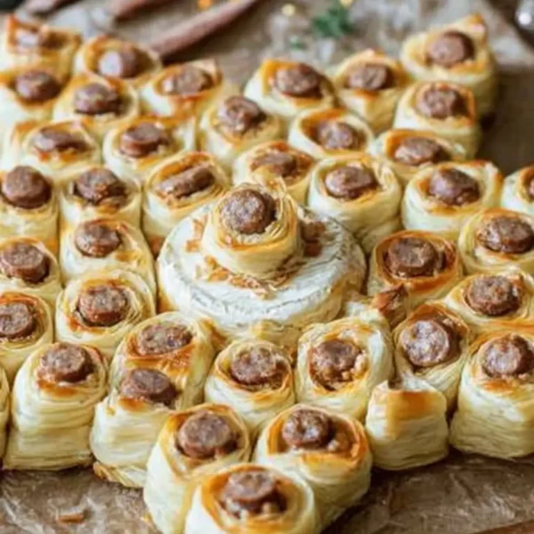 Würstchen-Blätterteig mit Camembert