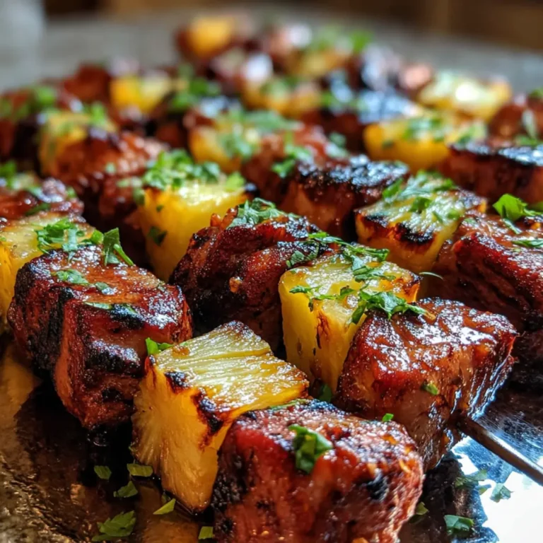 Ananas BBQ Schweinespieße