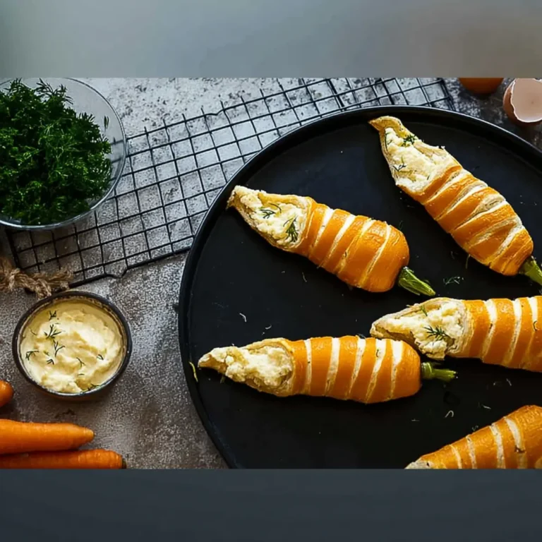 Blätterteig Karotten mit Ei Füllung