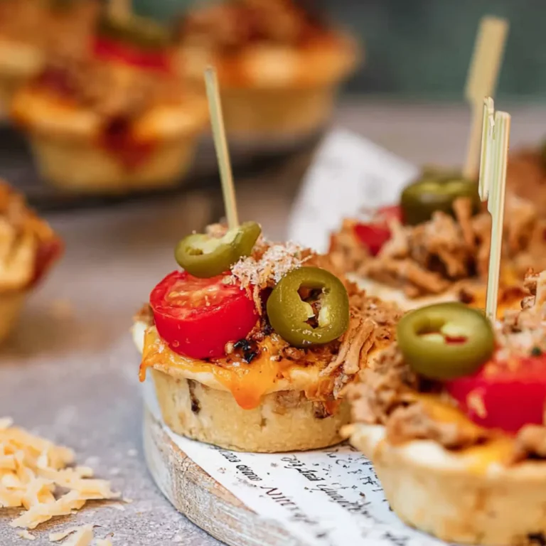 Cheeseburger Muffins mit Pizzateig