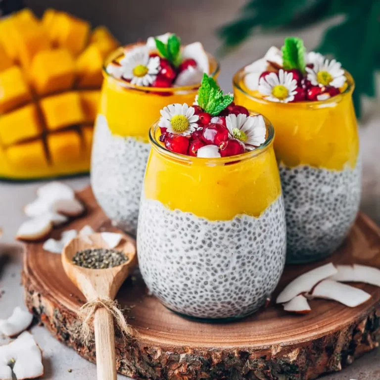 Chia Pudding mit Kokos und Mango