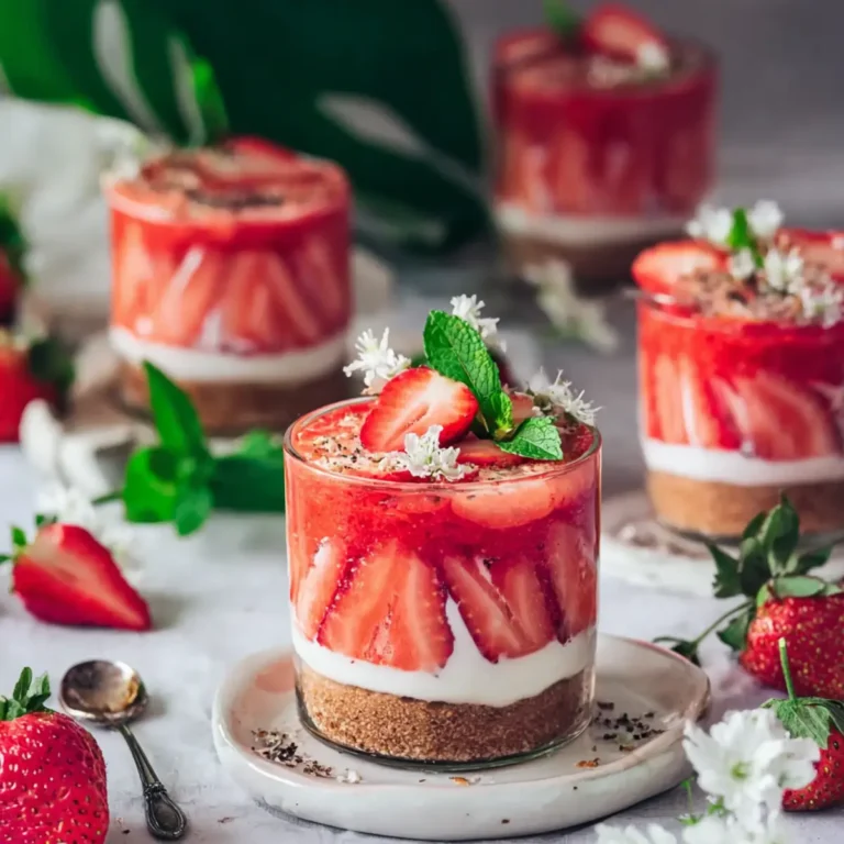 Erdbeer Dessert im Glas