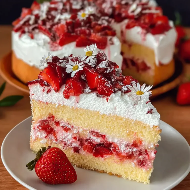 Fantakuchen mit Erdbeeren