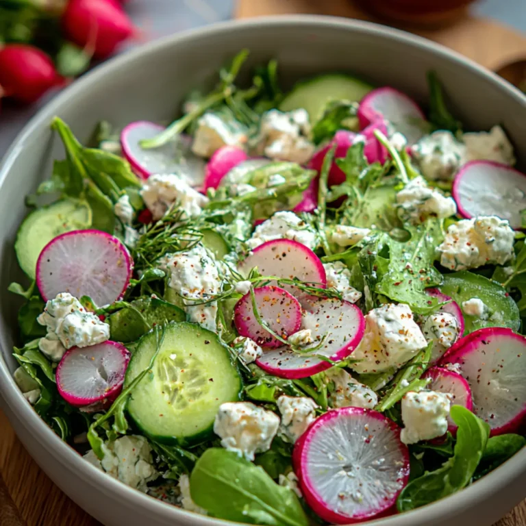 Frühlingssalat mit Radieschen & Joghurt Dressing