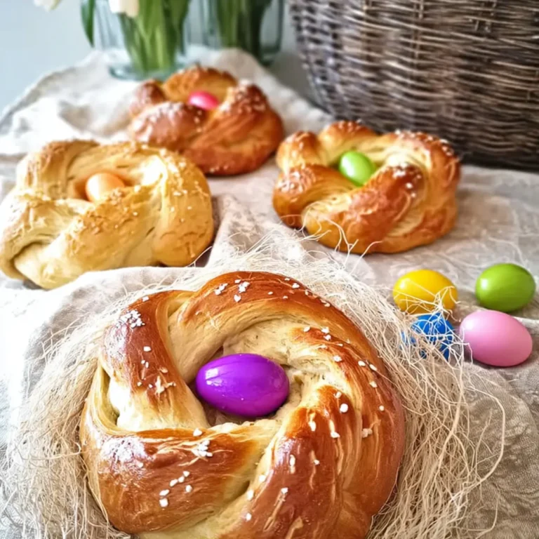 Geflochtenes Brioche Osternest