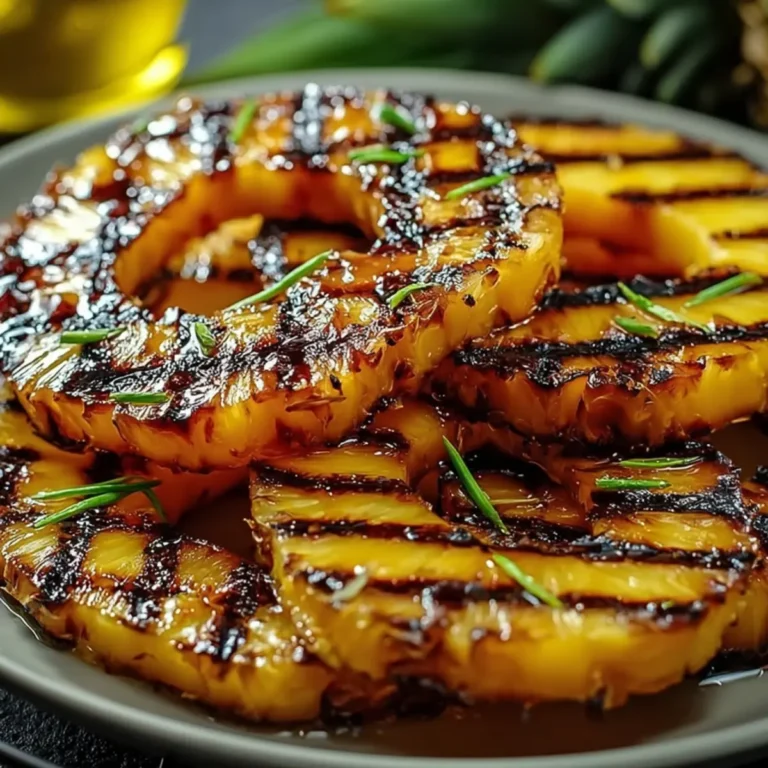 Gegrillte Ananas mit Honig & Zimt
