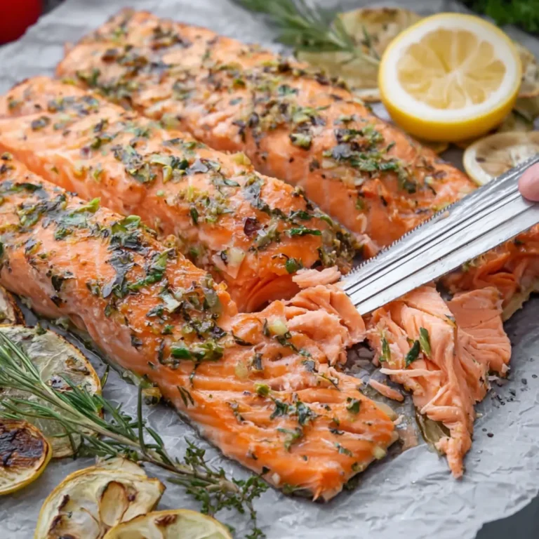 Gegrillter Lachs mit mediterraner Marinade