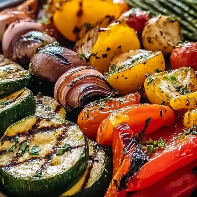 Gegrilltes Gemüse mit Knoblauch und Kräutern