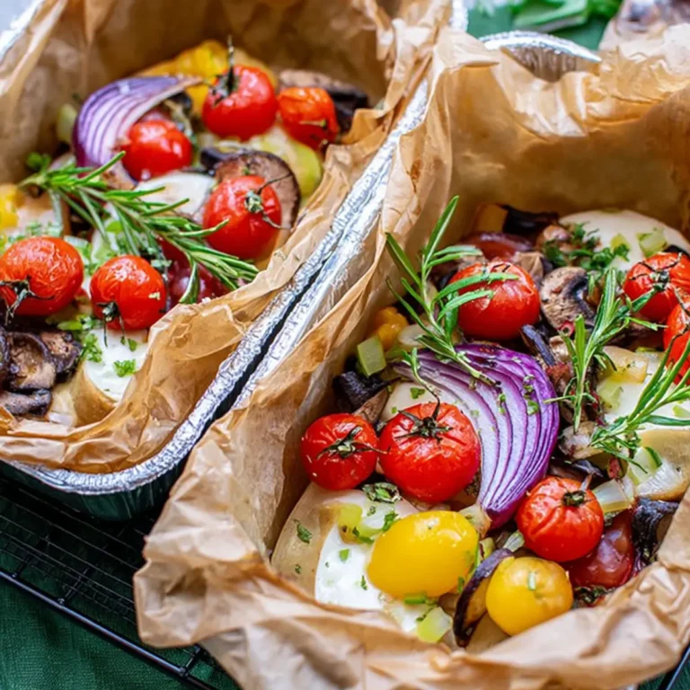 Gemüse Päckchen mit Mozzarella