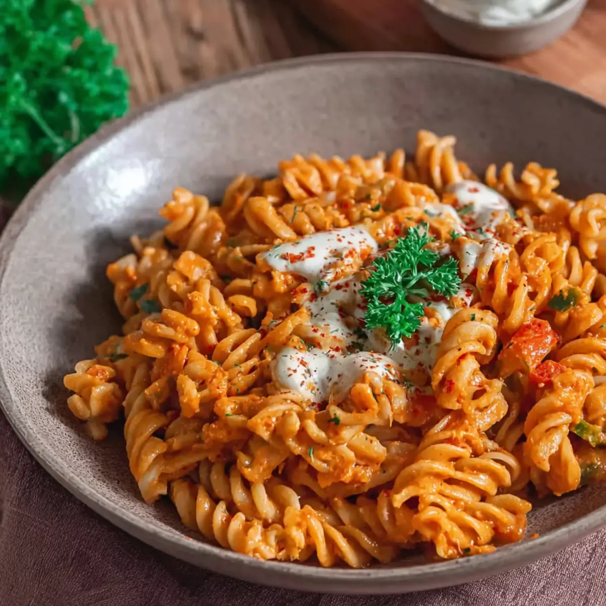 Gesunde Nudeln mit Gemüse Soße