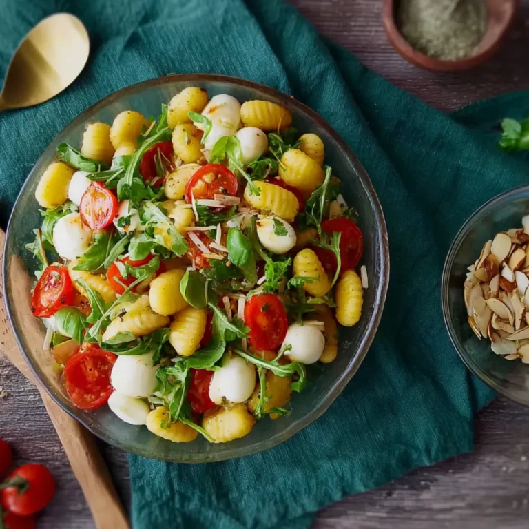 Gnocchi Salat mit Tomate & Mozzarella