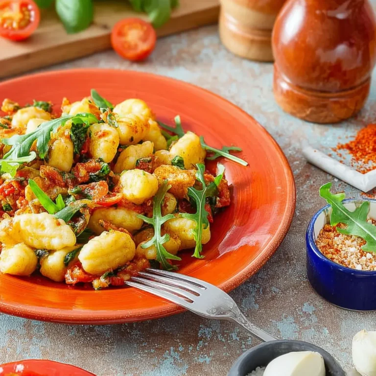 Gnocchi Salat mit Tomaten und Rucola