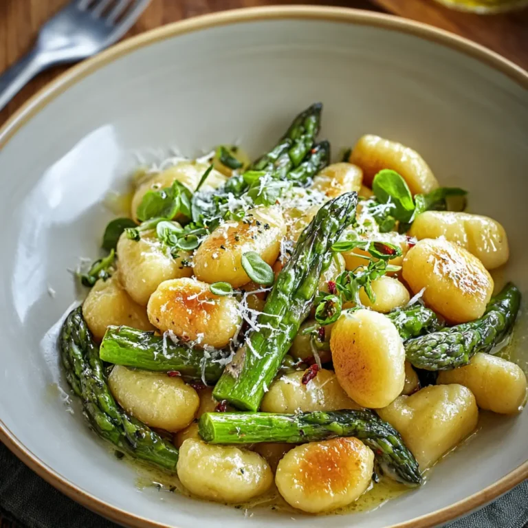 Gnocchi mit grünem Spargel