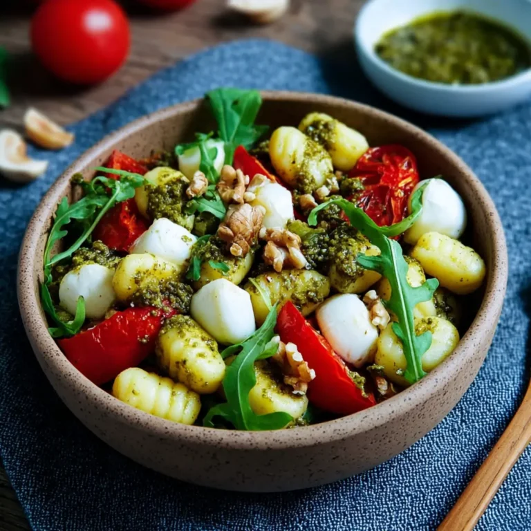 Gnocchisalat mit Pesto und Rucola