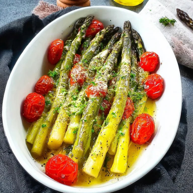 Grüner Spargel aus dem Ofen