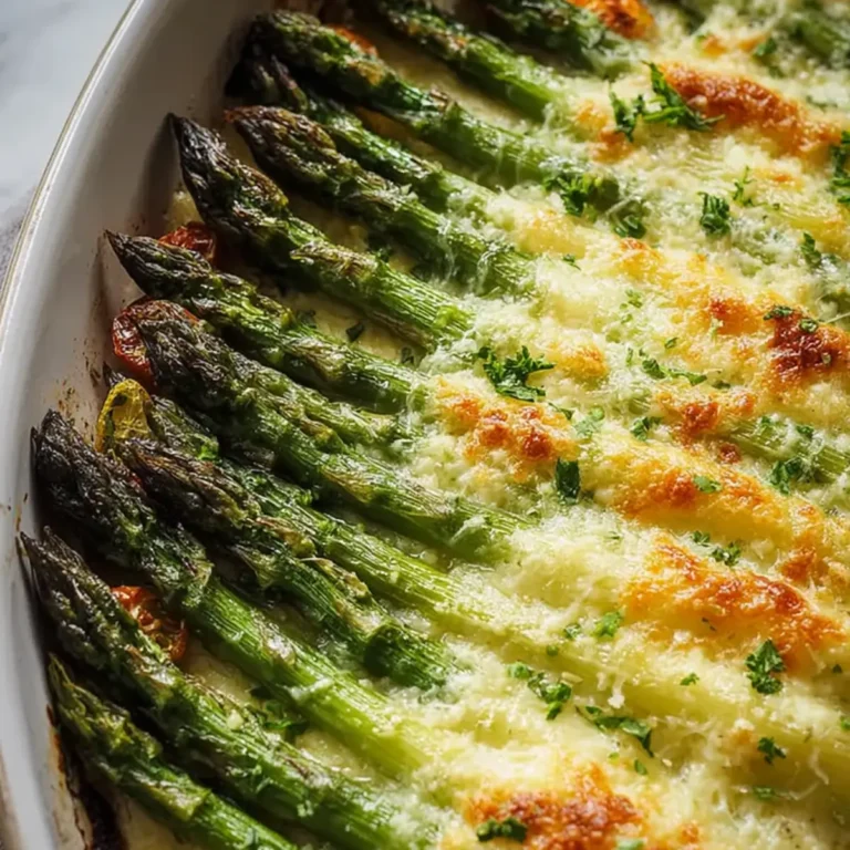 Grüner Spargel aus dem Ofen mit Parmesan